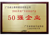 廣東省食品產(chǎn)業(yè)50強企業(yè)